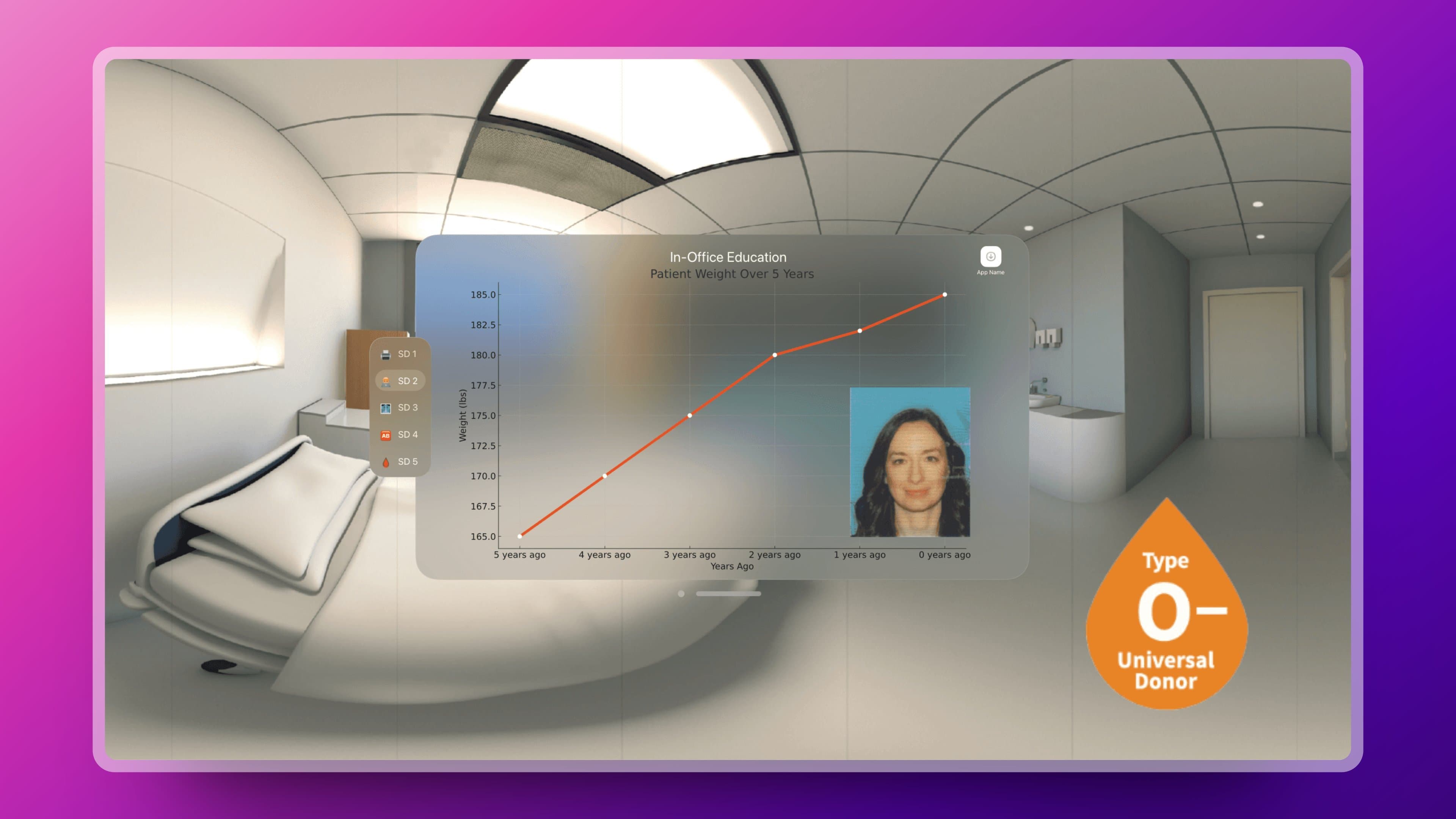 Apple Vision Pro spatial computing concept for in-office HCP education